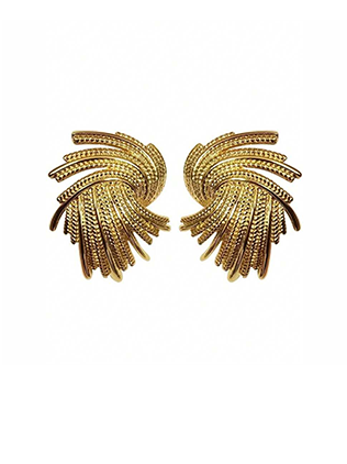 Gold pokey earrings